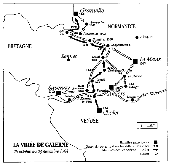 carte de la vire de galerne