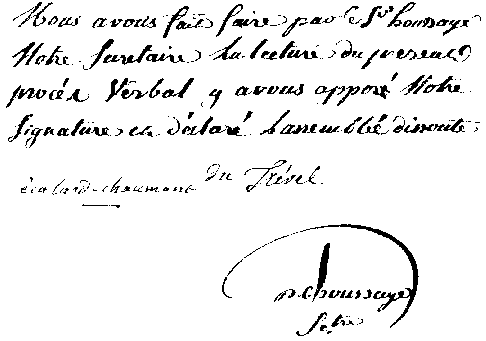 signature du PV d'lection de turreau colonel de la garde nationale d'evreux