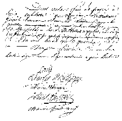 signatures sur le contrat de mariage