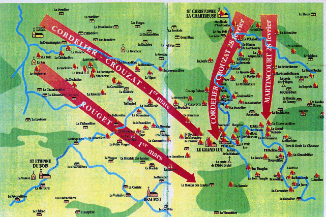 La carte des vnements des Lucs